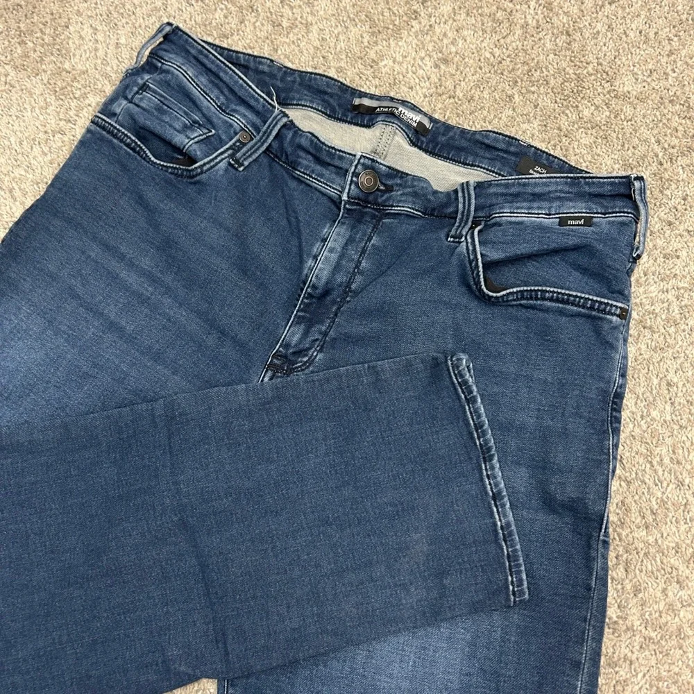 Mavi‎ Jeans Zach Straight Leg 38x31 Blue Athletic Denim Mens Stretch Turkey